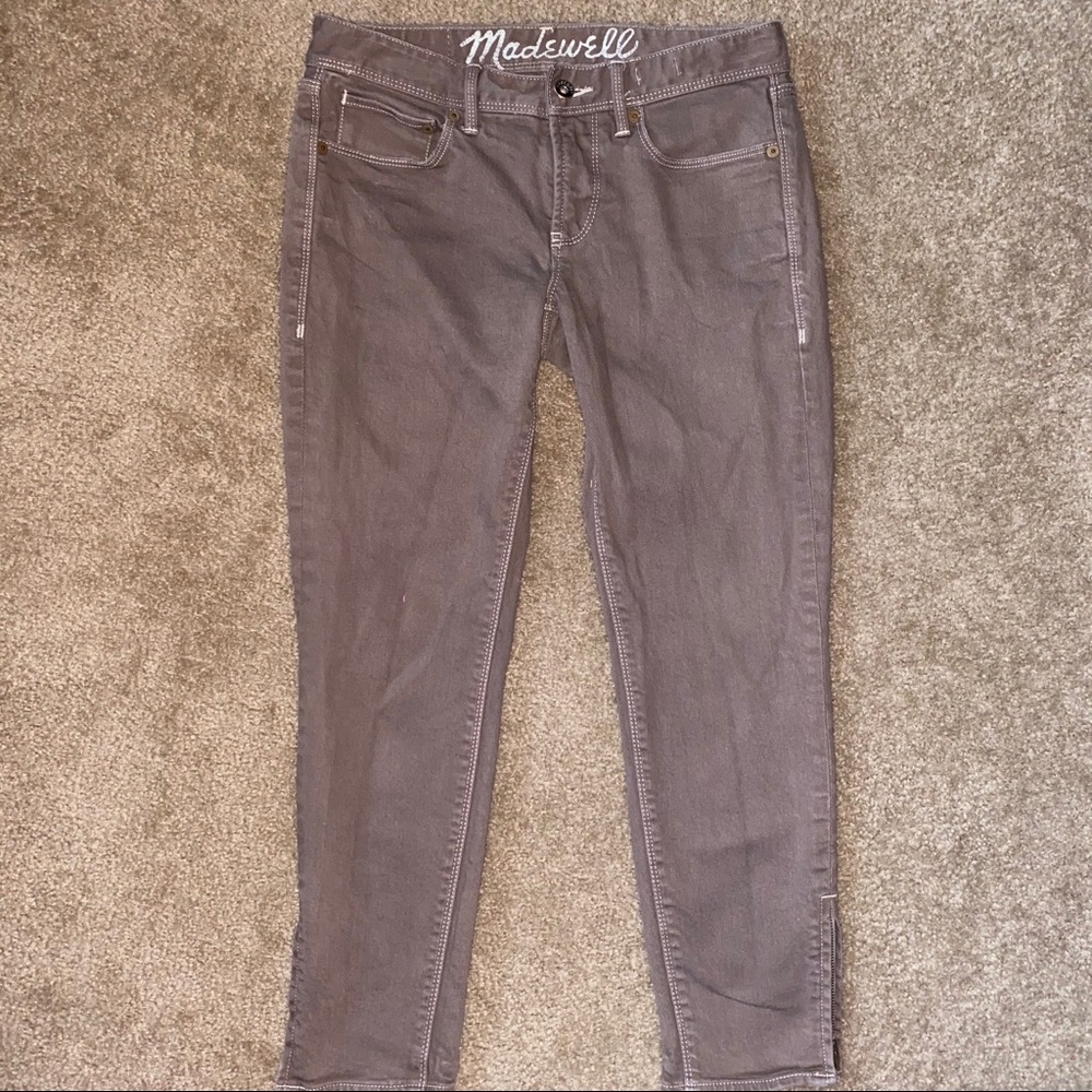 Madewell straight leg ankle zip jeans